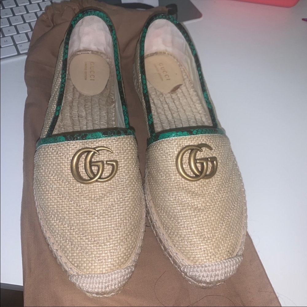 Gucci espadrilles -worn 3 times -fairly new